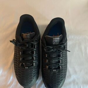 Timberland Black Hex-Pattern Work Sneakers